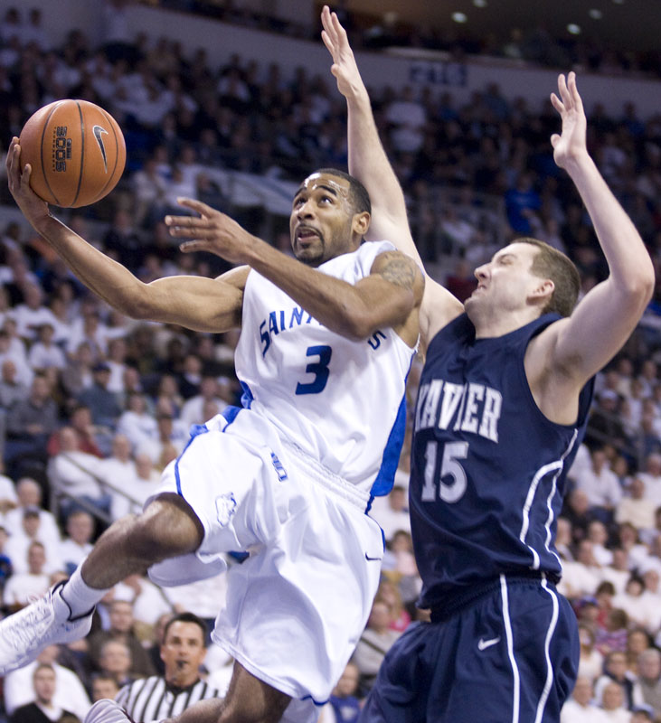 Xavier+rains+on+Billiken+Blizzard