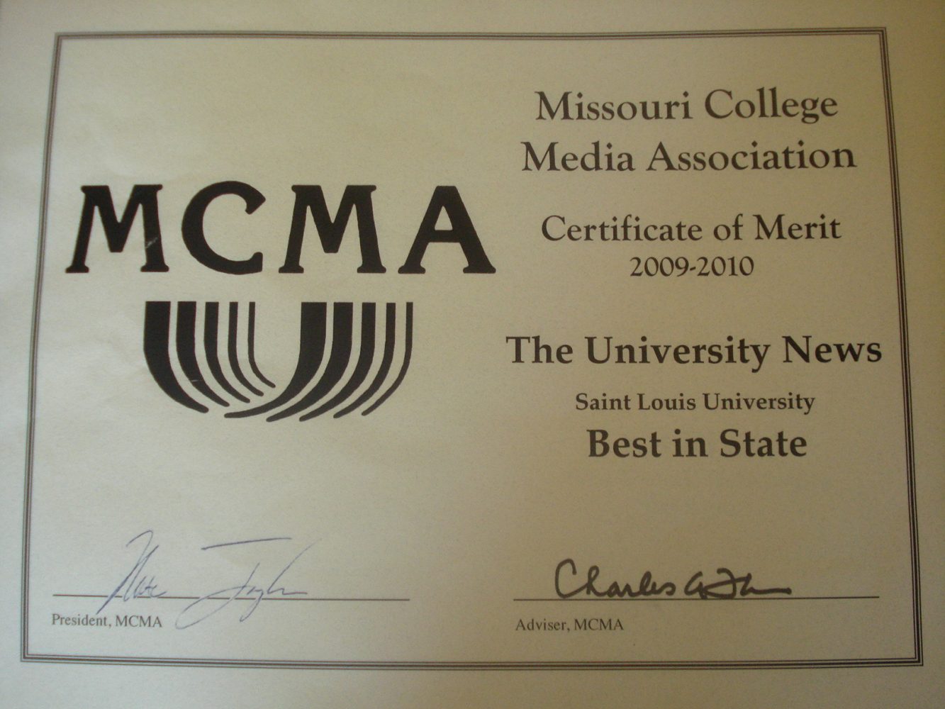 UNews named 'Best in State' by MCMA