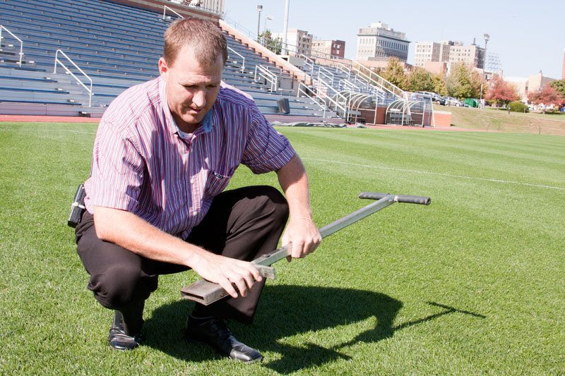 SLU athletes play on solid ground: Groundskeeper maintains pristine playing fields
