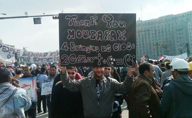 SLU+community+addresses+protests+in+Egypt%2C+Mubarak+steps+down