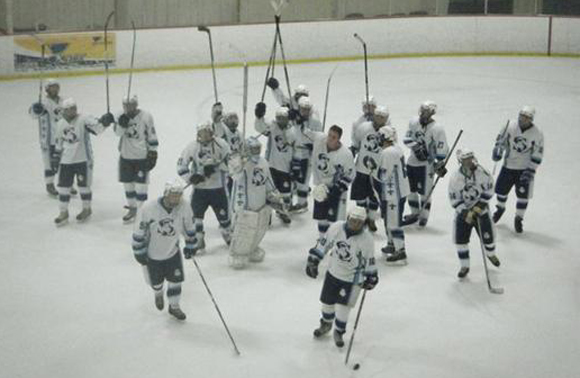 Billiken hockey is propelled by Head Coach Todd Ewen, who brings plenty of professional experience to the ice. Photo Courtesy of SLU Club Hockey Team