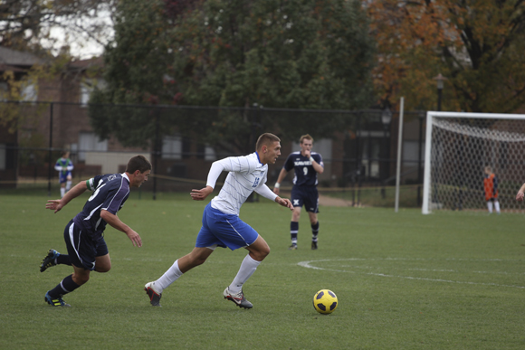 SLU’s men’s soccer team has struggled thusfar during their spring preseason, going 0-2-1 in their first 3 games. Curtis Wang / Staff Photographer