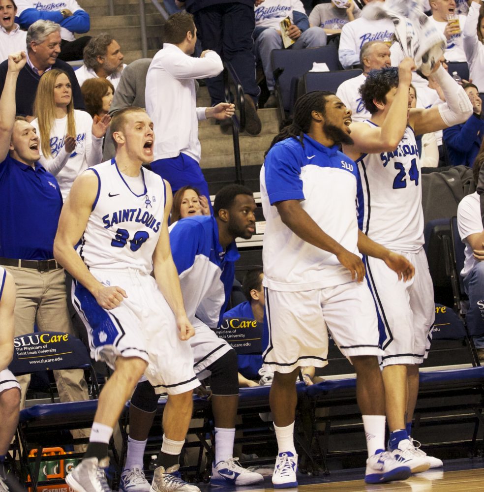 Mitchell, Evans lead SLU to first A-10 title