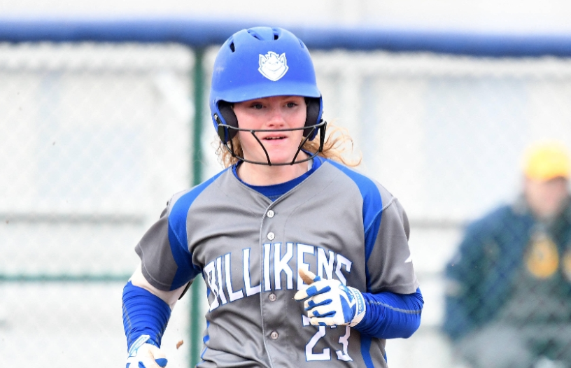 Despite the Billikens falling 10-0 and 4-0 to Massachusetts in an Atlantic 10 Conference doubleheader, Kat Lane enjoyed a three-hit afternoon for Saint Louis.
