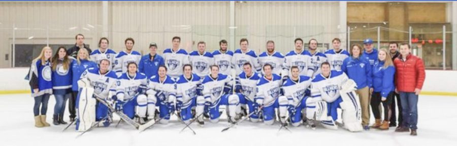 Over two decades after SLU ice hockey was moved from a varsity sport to a club team, they are still going strong and continue to put together successful seasons.  The club gives hockey players the opportunity to still play at a high level while attending SLU. Photo Courtesy of SLU Billikens Ice Hockey.
