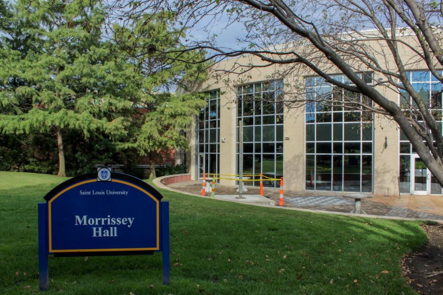 The most famous Chess piece that sits out front of Morrissey Hall has been removed.