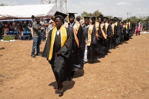 Refugee students at a graduation ceremony in Kakuma, Kenya. (Photo courtesy of  Jesuit Worldwide Learning)