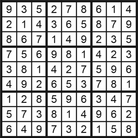 Feb. 25 Sudoku Solution