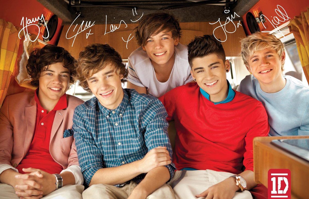 One Direction bus wall poster.