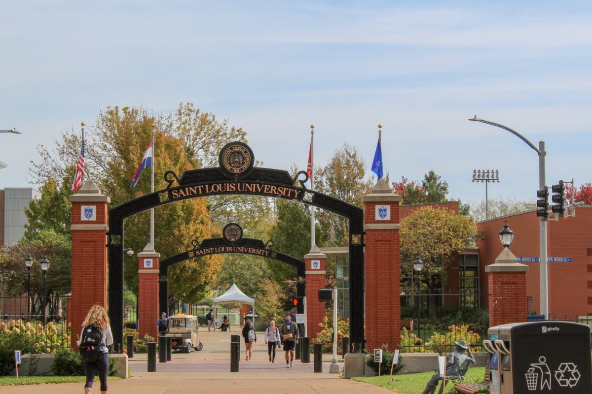 Grand crosswalk at Saint Louis University.