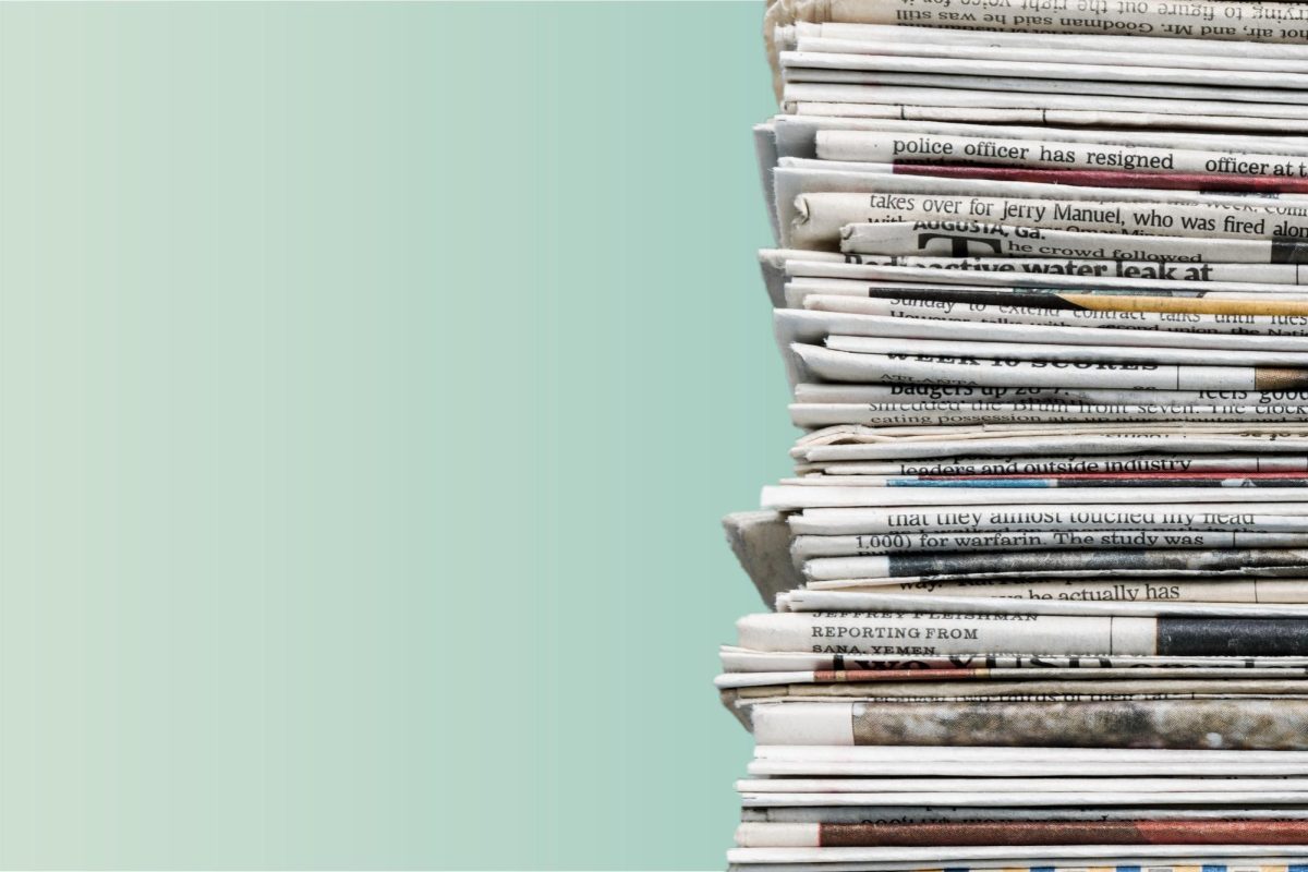 A stack of newspapers