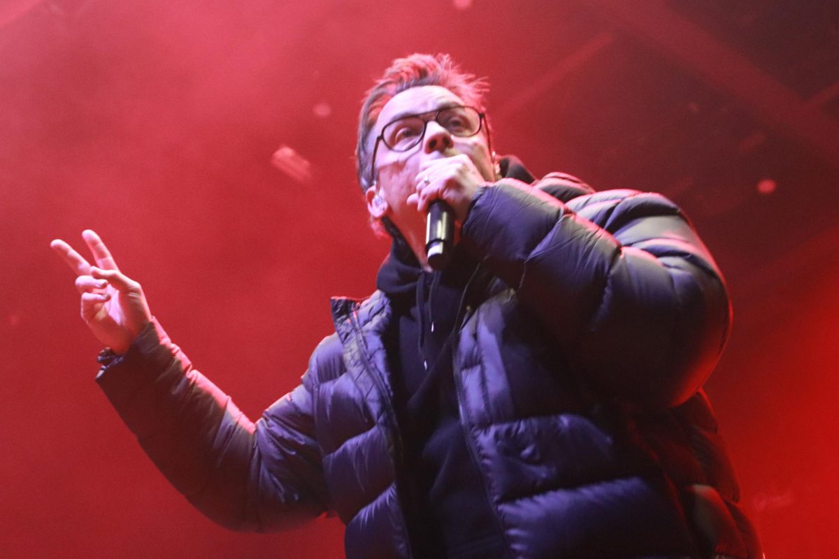 Sean "Slug" Daley, rapper of hip-hop duo Atmosphere, performs at The Pageant in St. Louis, Missouri on Tuesday, Feb. 3.