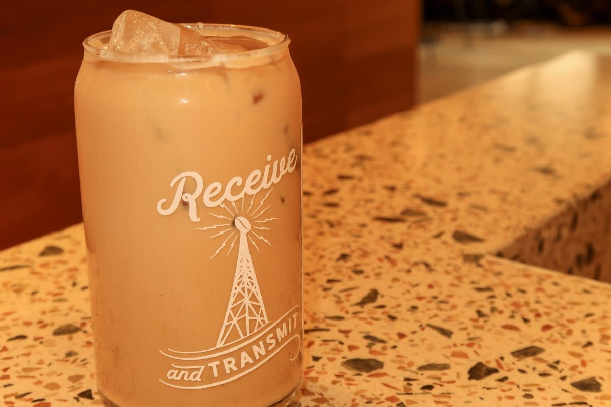 An iced drink at Shortwave Coffee served during its soft opening period on Feb. 17, 2026.